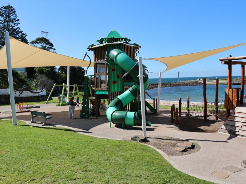 Installed shade sails at Little Park, Shellharbour